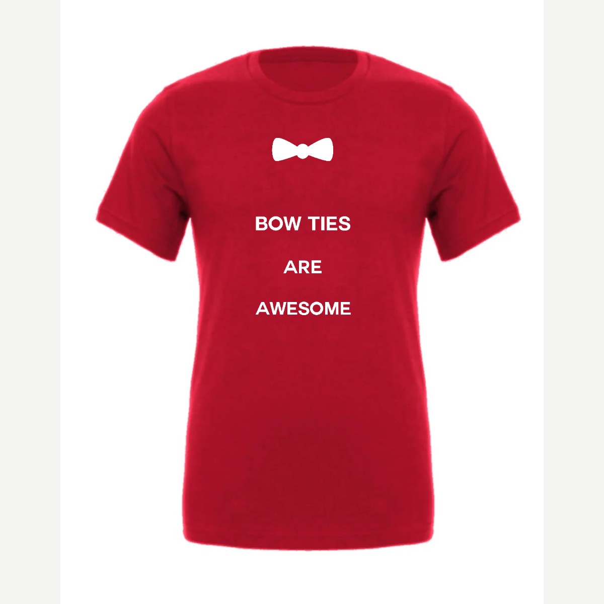 Bow Ties Are Awesome — Premium Tee / Red