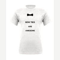 Bow Ties Are Awesome — Premium Tee / White