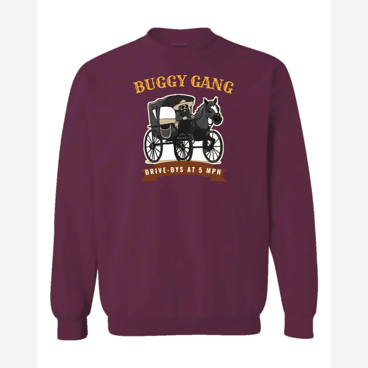 Buggy Gang — Crewneck Sweatshirt / Maroon