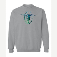 Bull Skull — Crewneck Sweatshirt / Sport Grey