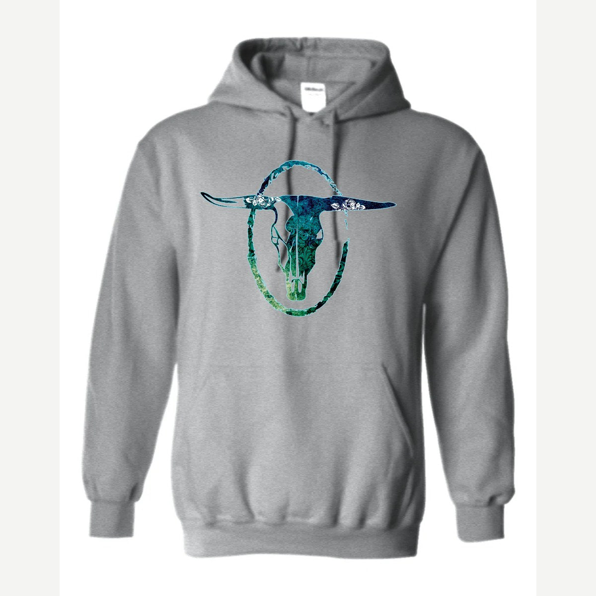 Bull Skull — Hoodie / Sport Grey