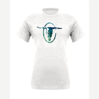 Bull Skull — Premium Tee / White
