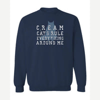 C.R.E.A.M. – Cats Rule Everything Around Me — Crewneck Sweatshirt / Navy
