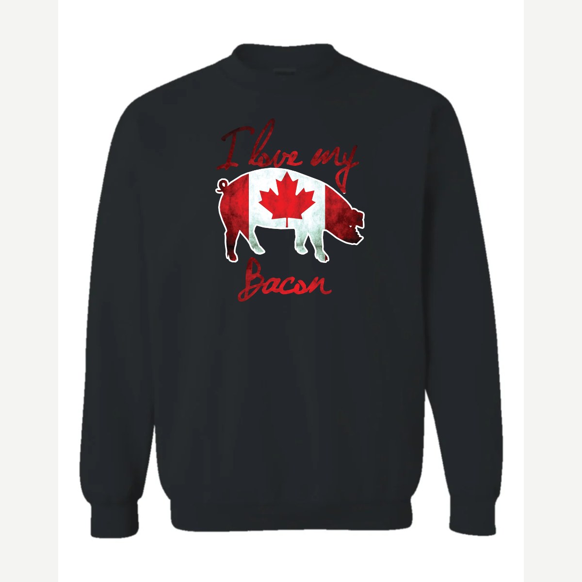 Canadian Bacon — Crewneck Sweatshirt / Black