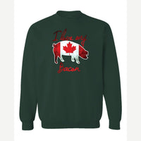 Canadian Bacon — Crewneck Sweatshirt / Forest Green