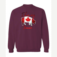 Canadian Bacon — Crewneck Sweatshirt / Maroon