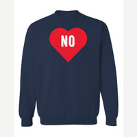 Candy Heart says NO — Crewneck Sweatshirt / Navy