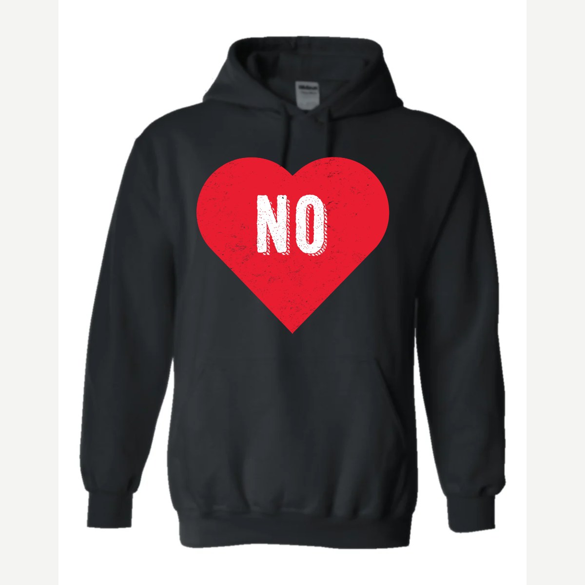 Candy Heart says NO — Hoodie / Black