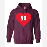 Candy Heart says NO — Hoodie / Maroon