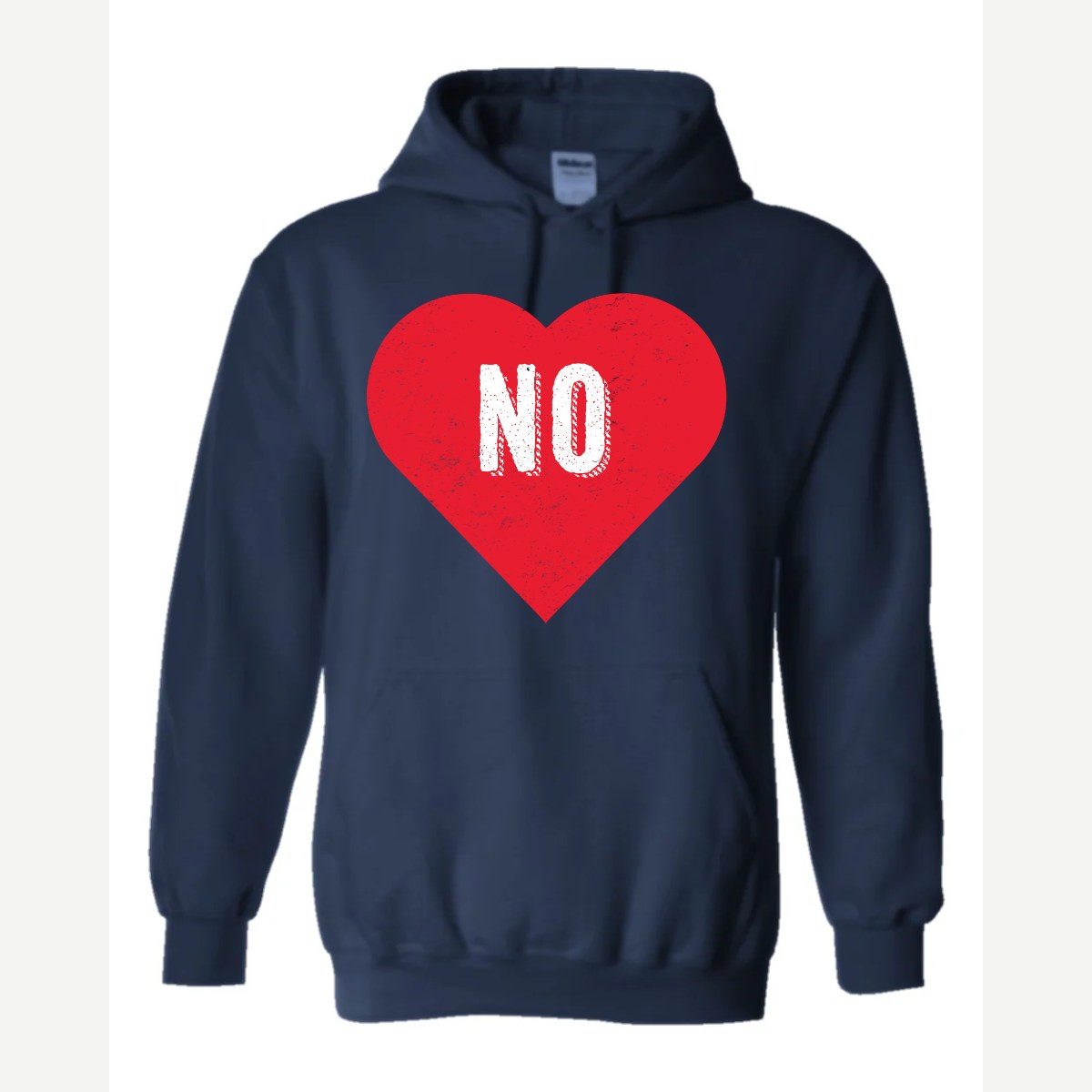 Candy Heart says NO — Hoodie / Navy