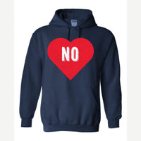 Candy Heart says NO — Hoodie / Navy