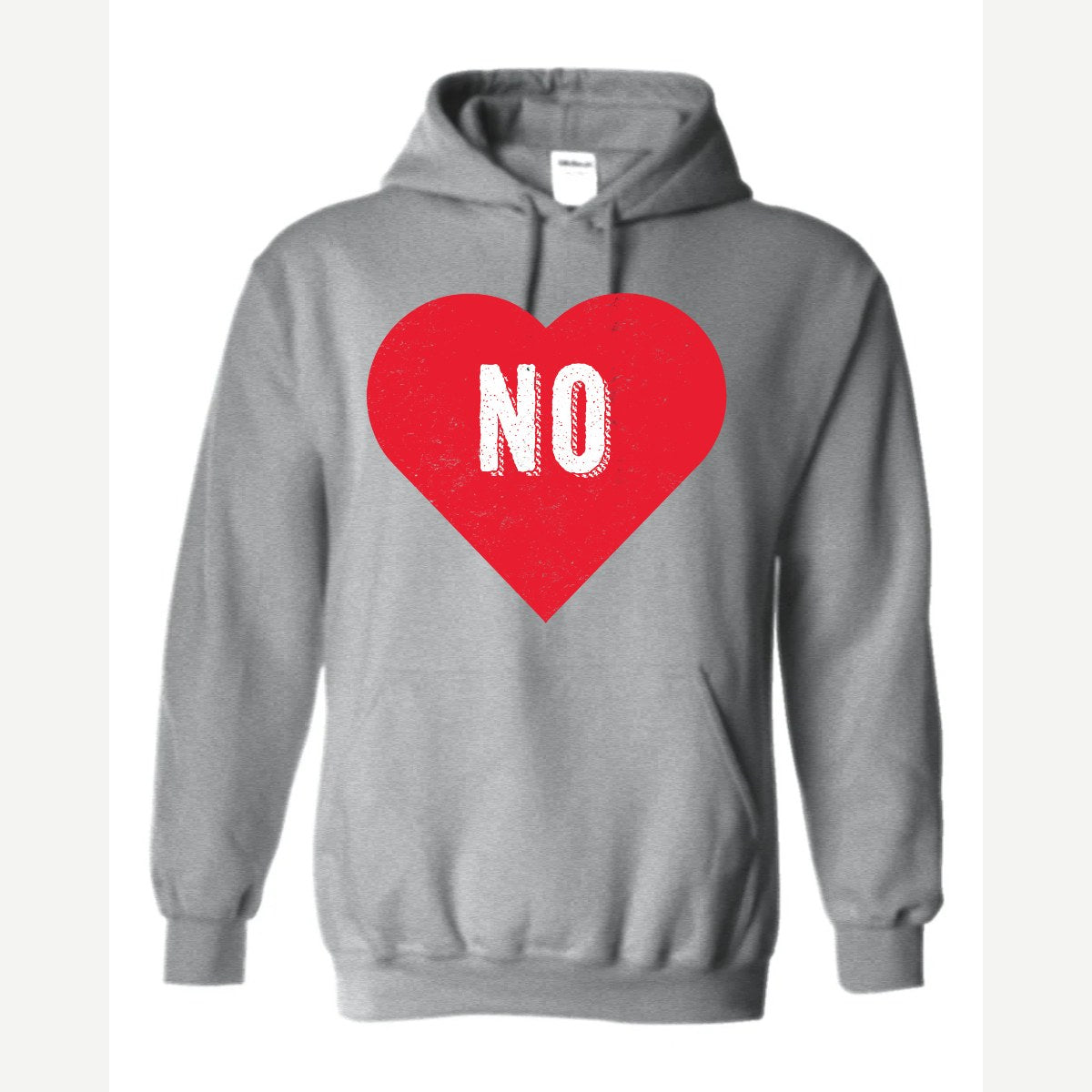 Candy Heart says NO — Hoodie / Sport Grey