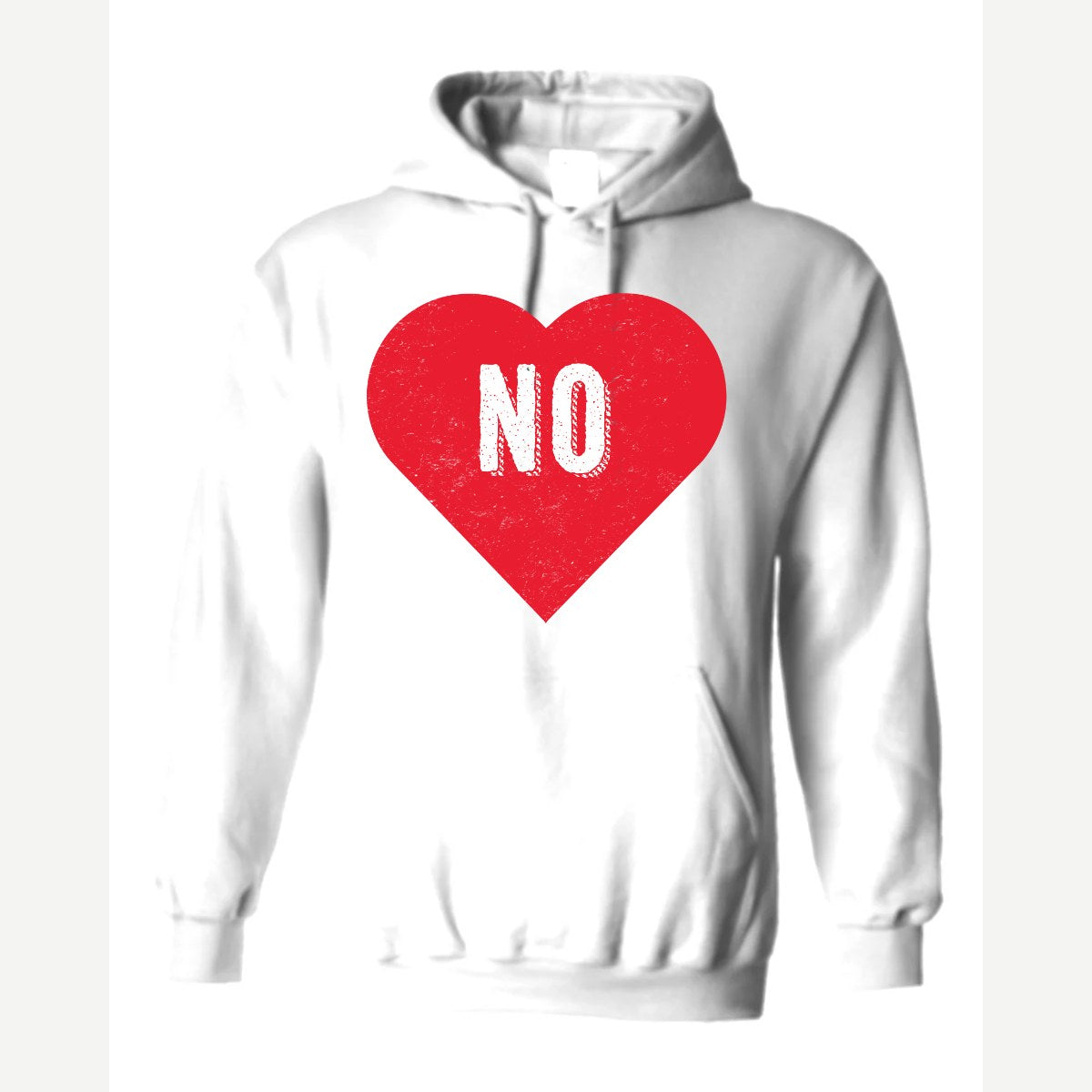 Candy Heart says NO — Hoodie / White