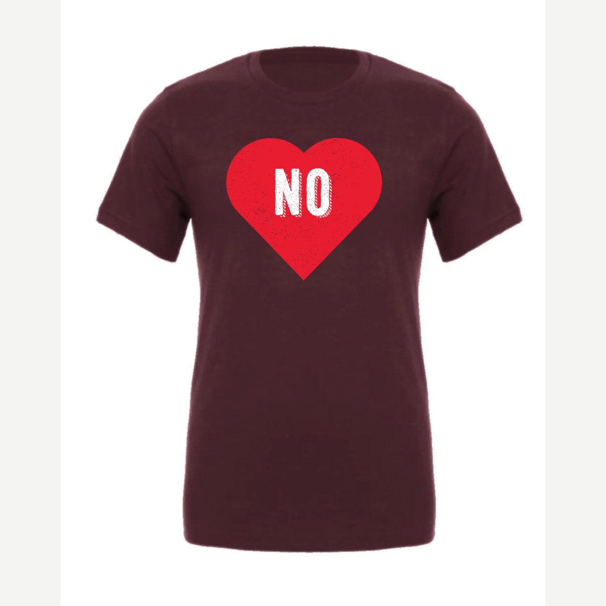 Candy Heart says NO — Premium Tee / Maroon