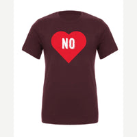 Candy Heart says NO — Premium Tee / Maroon