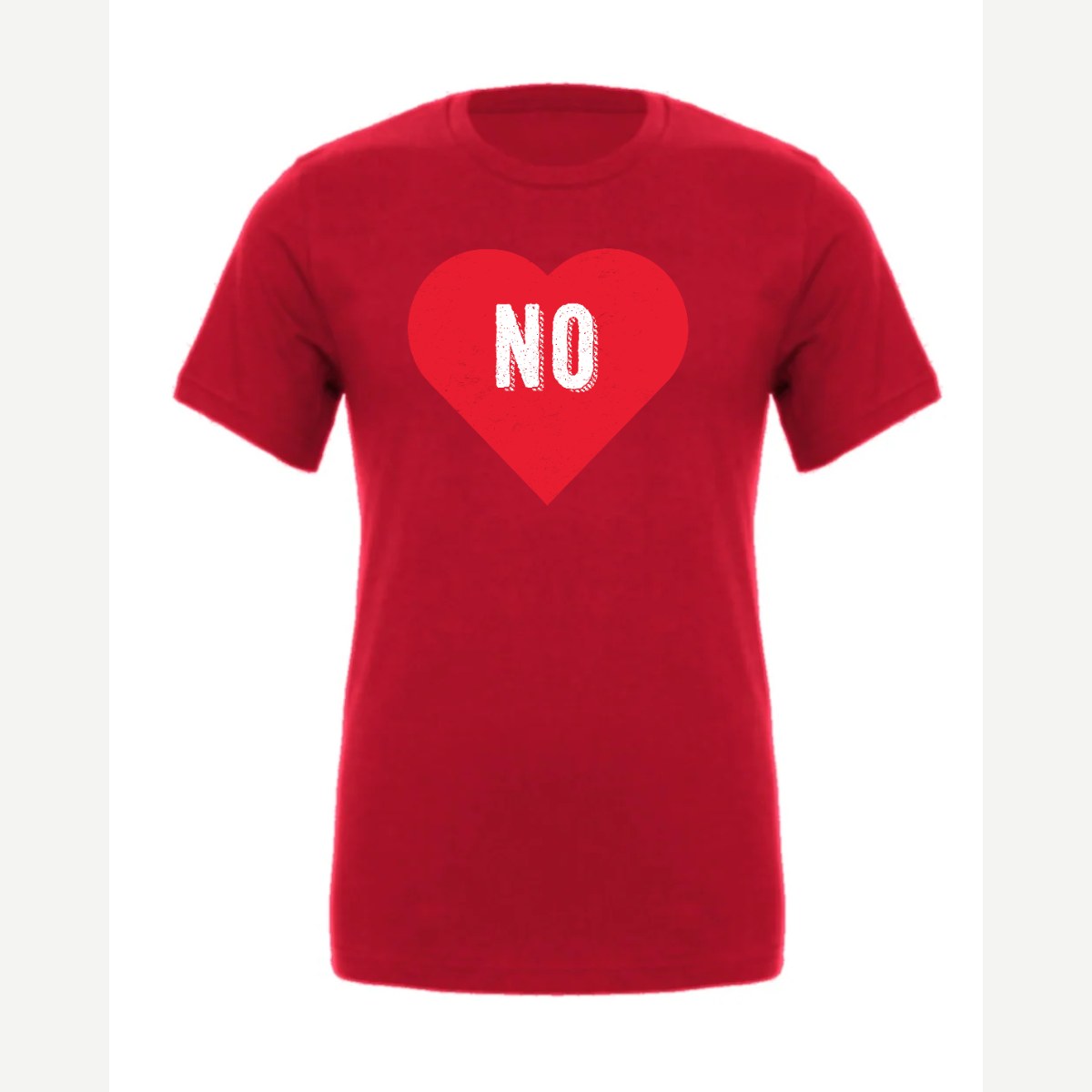 Candy Heart says NO — Premium Tee / Red