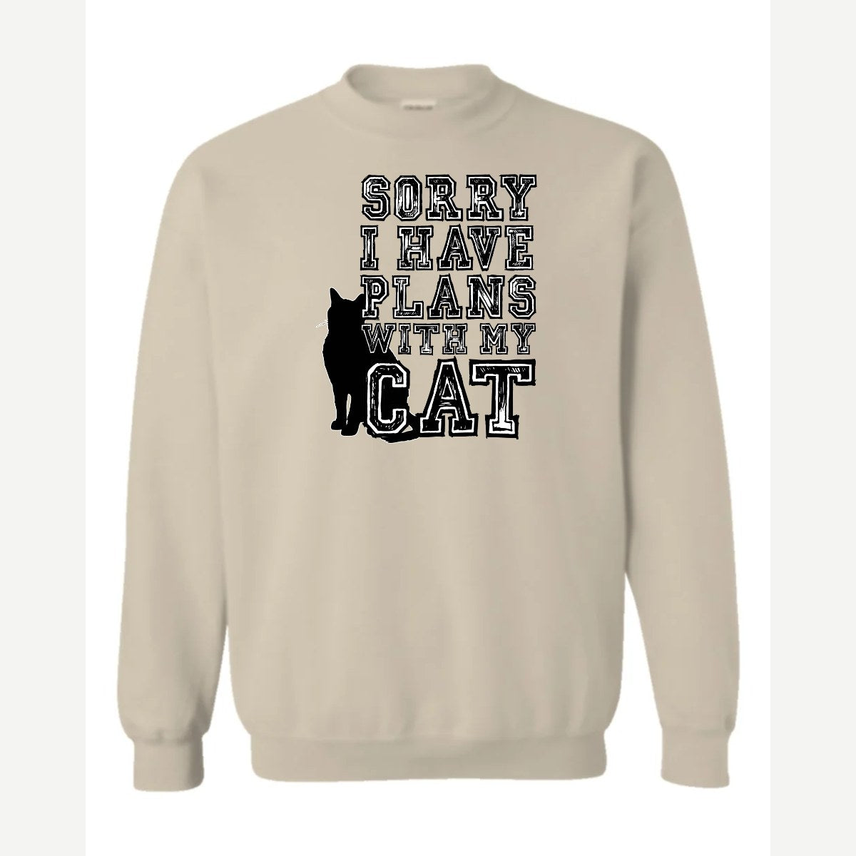 Cat Plans — Crewneck Sweatshirt / Sand