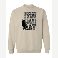 Cat Plans — Crewneck Sweatshirt / Sand