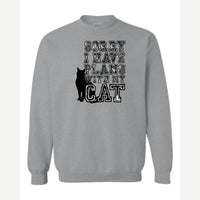 Cat Plans — Crewneck Sweatshirt / Sport Grey