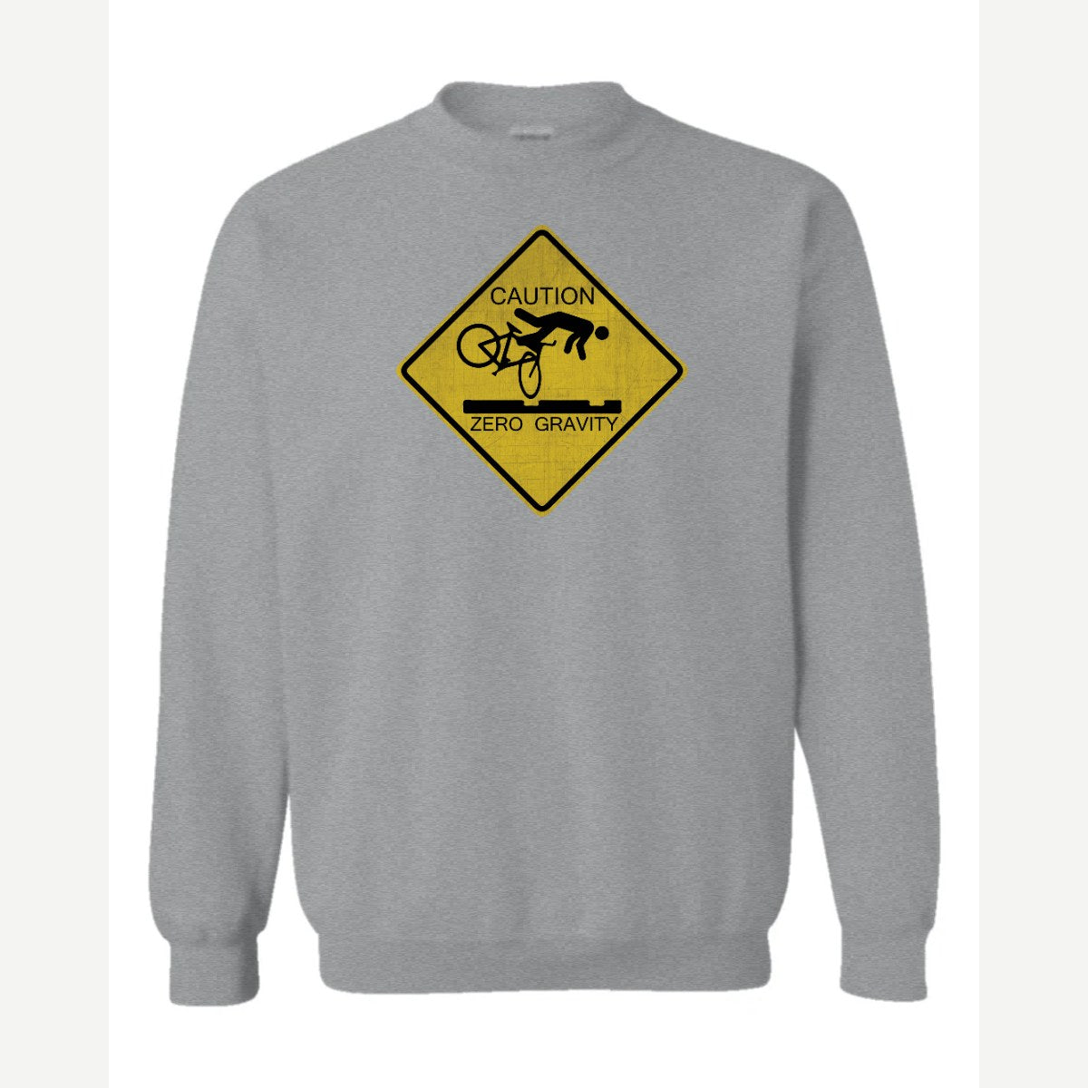 Caution Zero Gravity — Crewneck Sweatshirt / Sport Grey