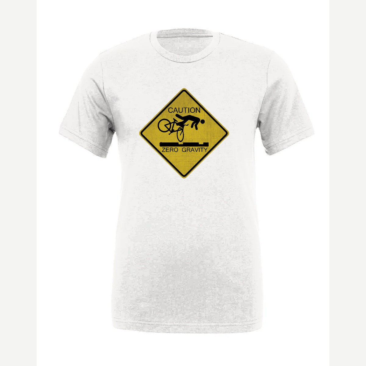 Caution Zero Gravity — Premium Tee / White