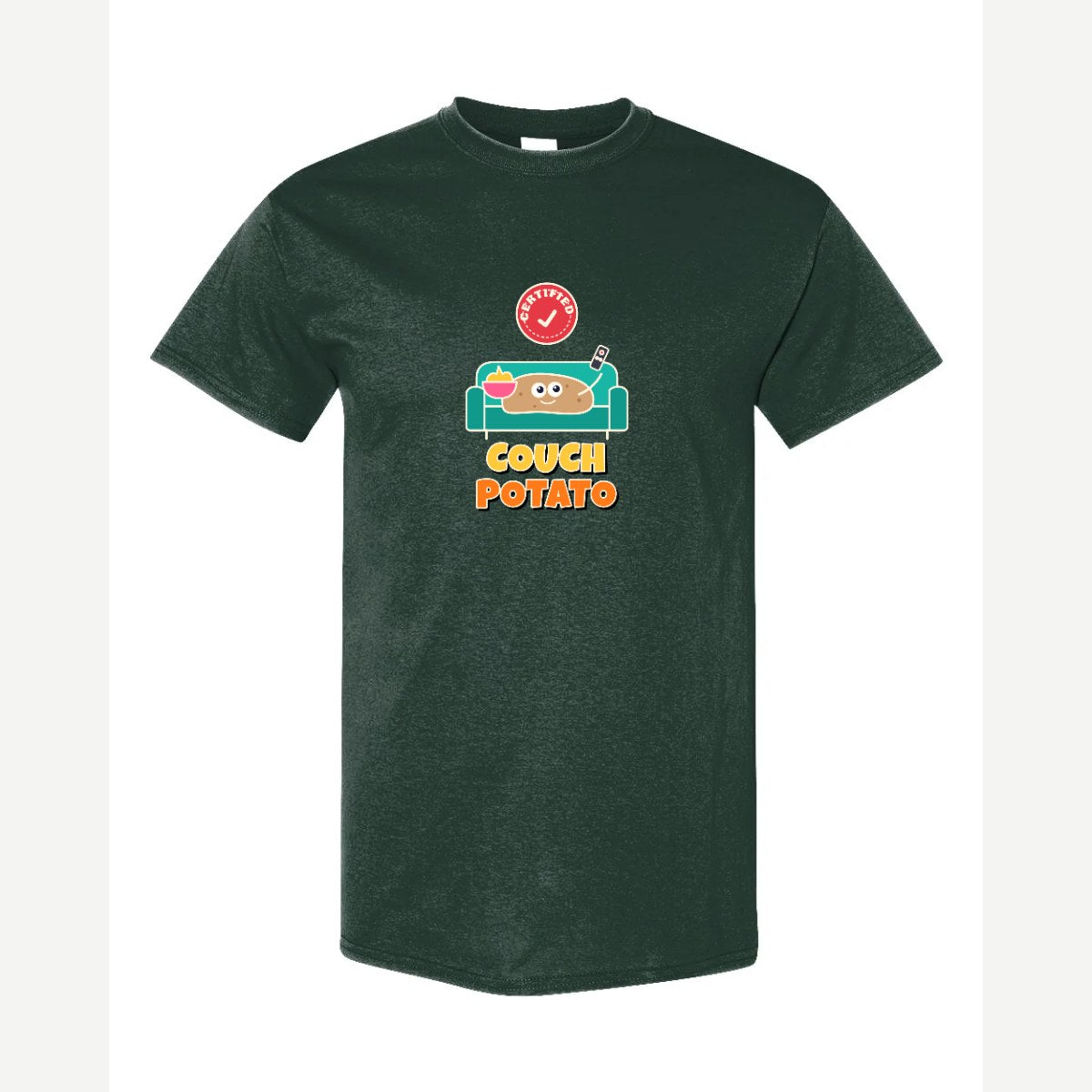 Certified Couch Potato — Classic Tee / Forest Green