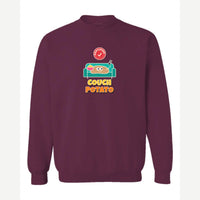 Certified Couch Potato — Crewneck Sweatshirt / Maroon