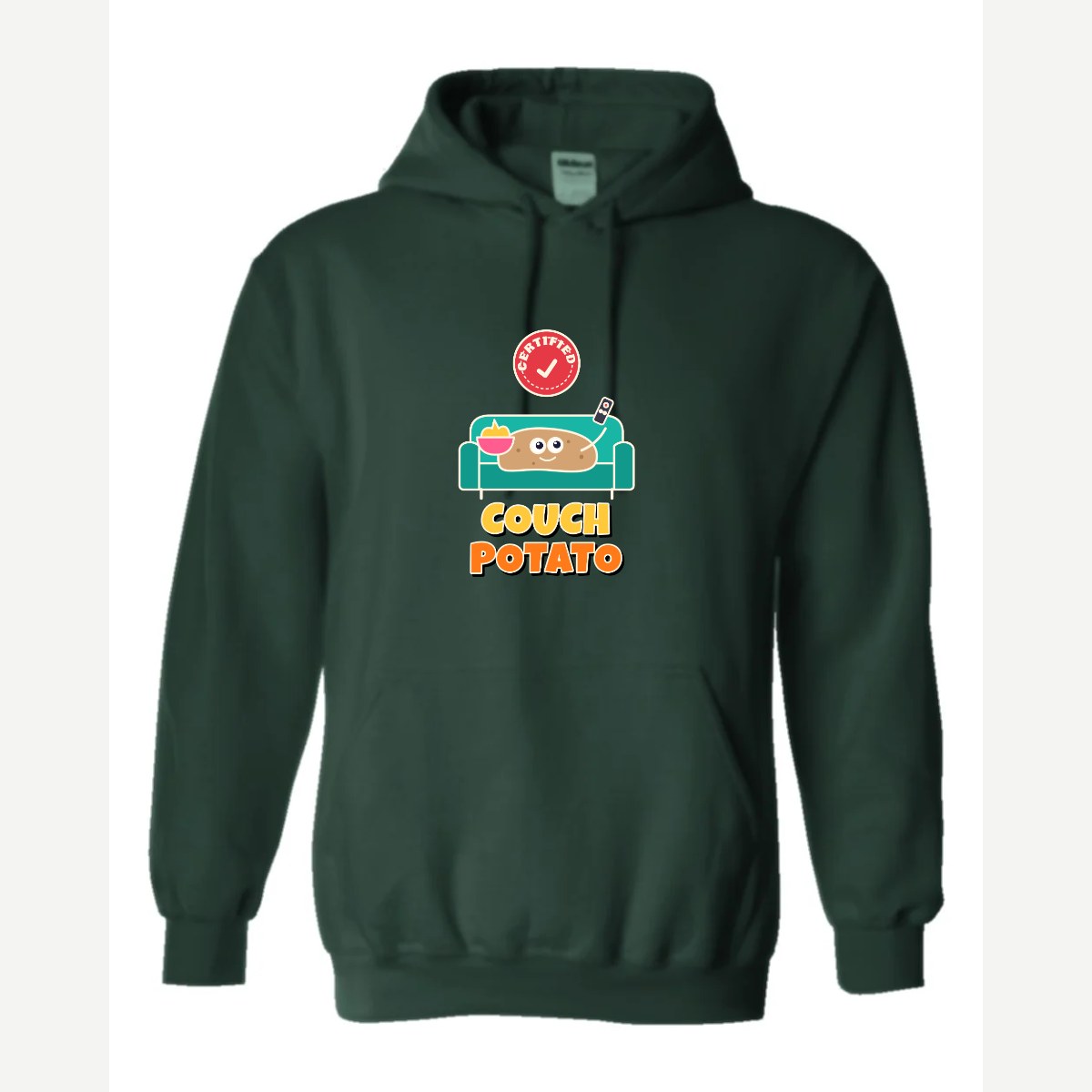 Certified Couch Potato — Hoodie / Forest Green