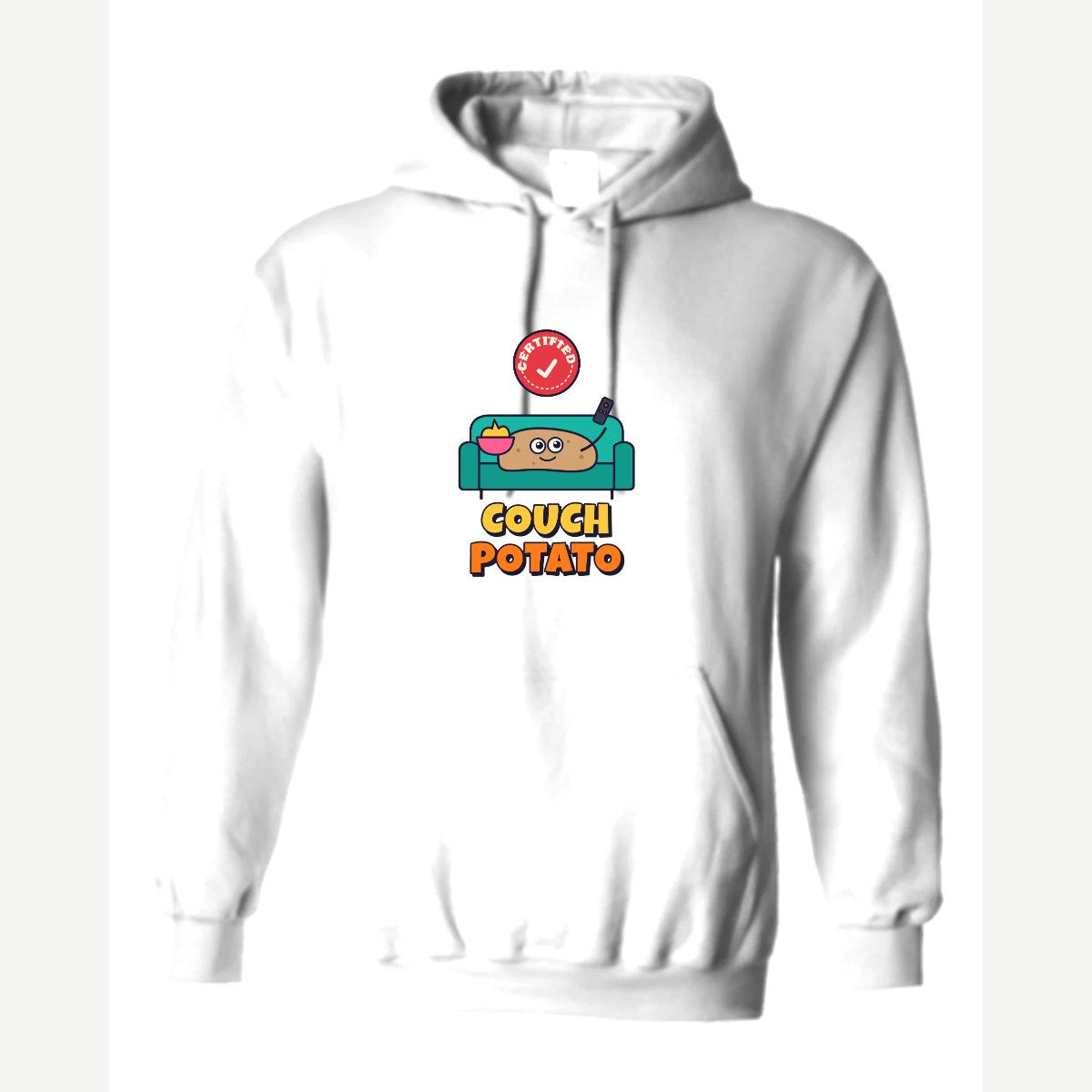Certified Couch Potato — Hoodie / White