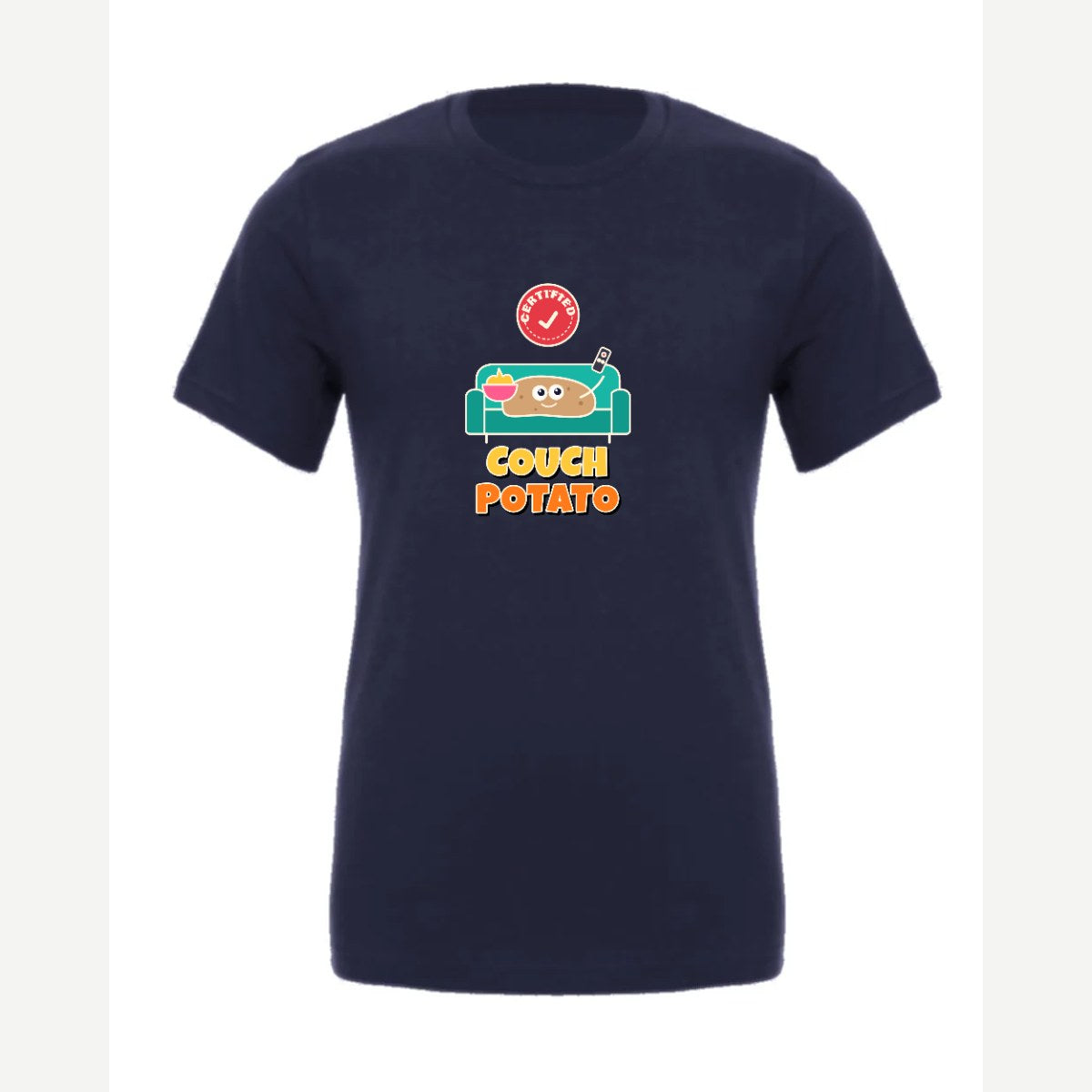 Certified Couch Potato — Premium Tee / Navy
