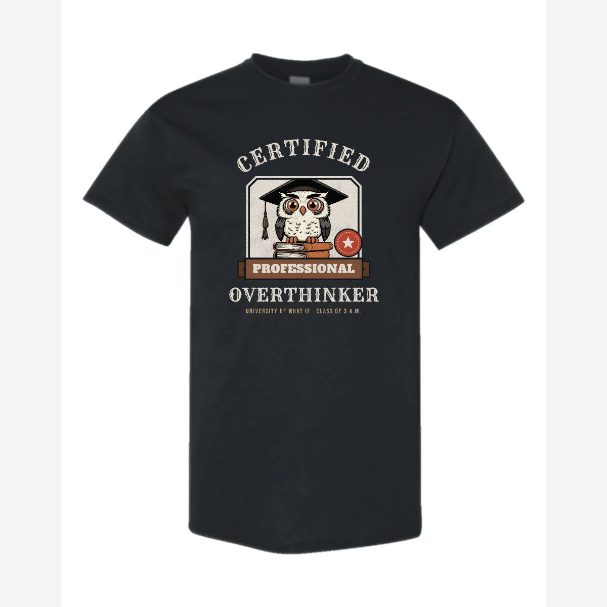 Certified Professional Overthinker — Classic Tee / Black