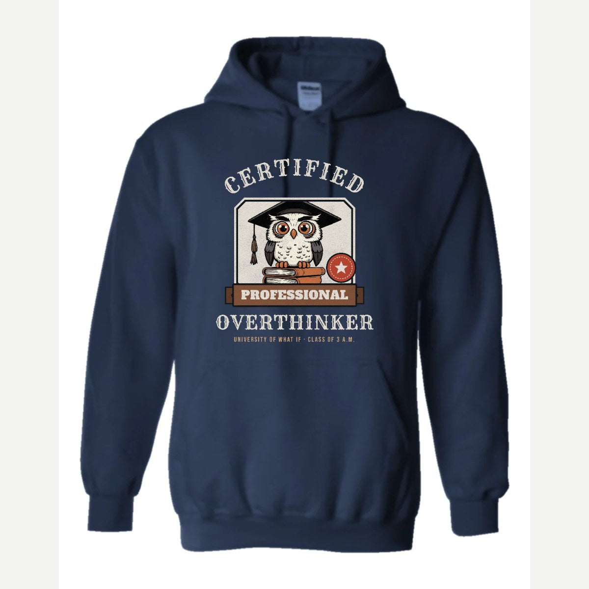 Certified Professional Overthinker — Hoodie / Navy
