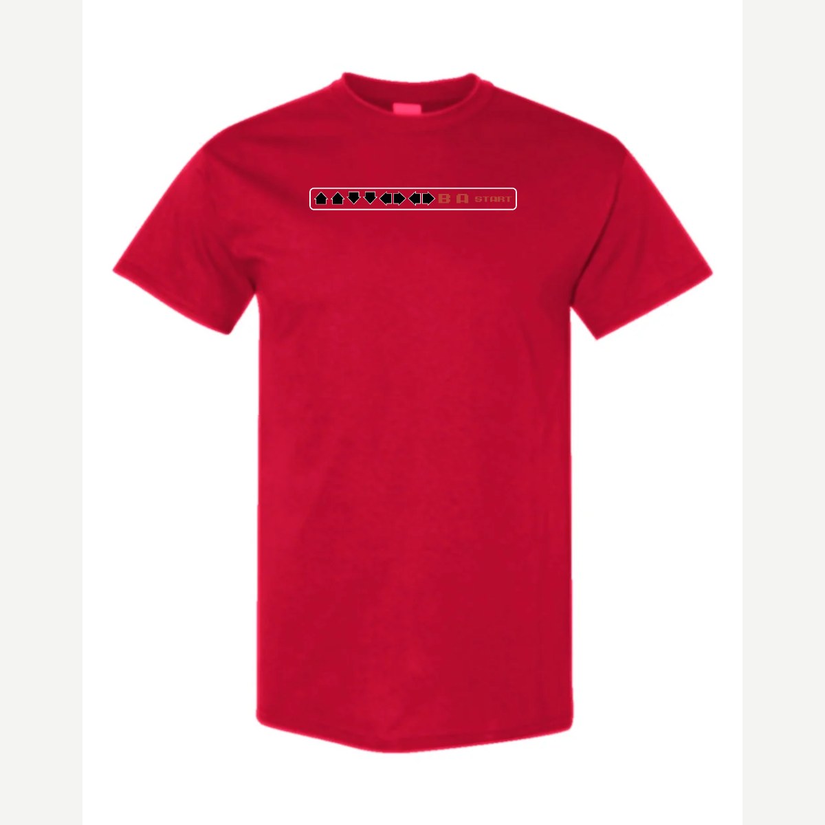 Cheat Code (↑↑↓↓←→←→ B A Start) — Classic Tee / Red