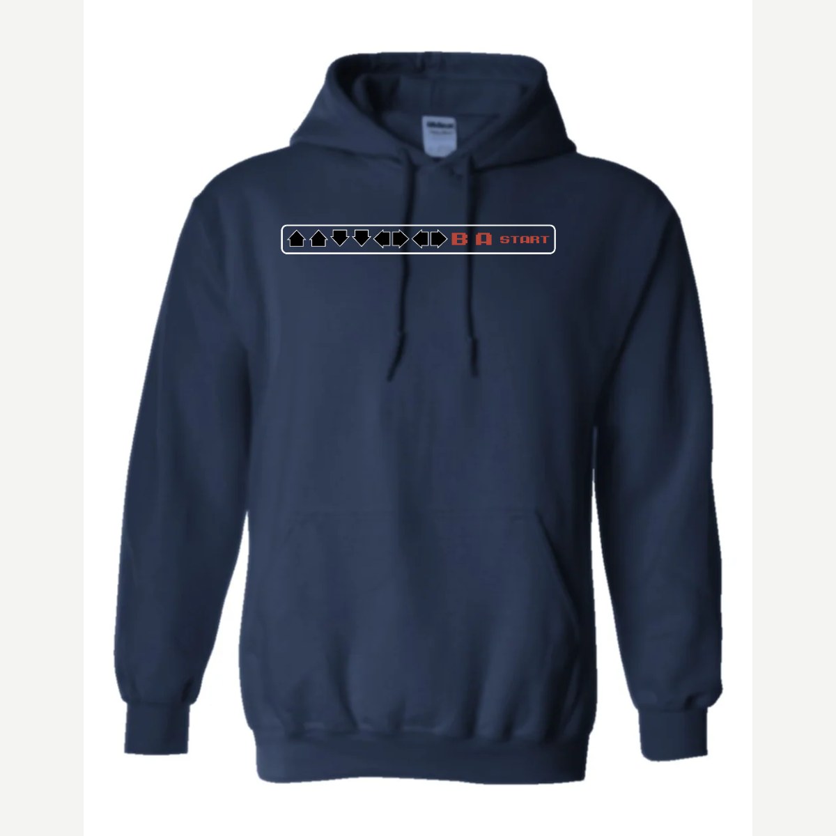 Cheat Code (↑↑↓↓←→←→ B A Start) — Hoodie / Navy