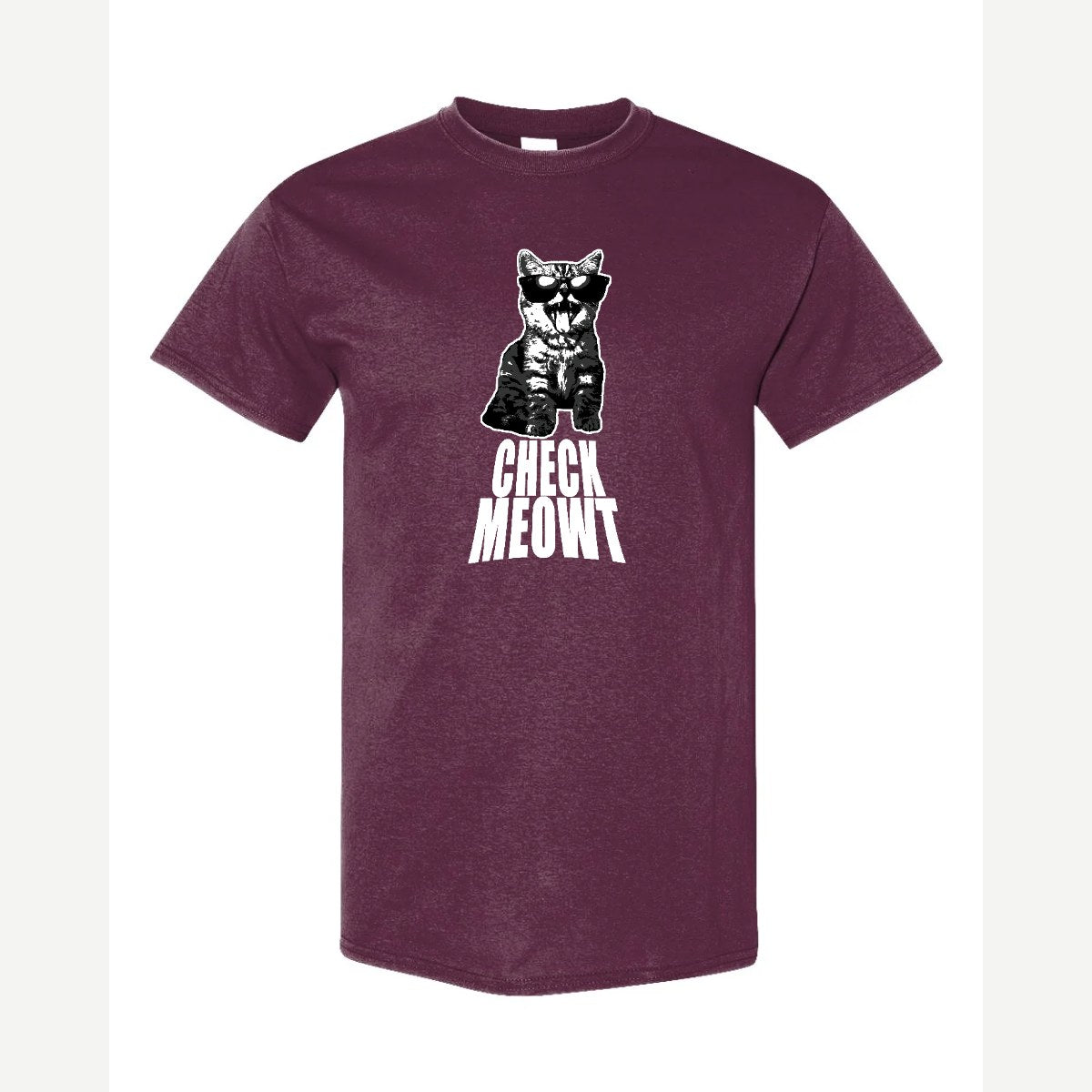 Check Meowt — Classic Tee / Maroon