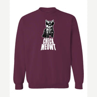 Check Meowt — Crewneck Sweatshirt / Maroon