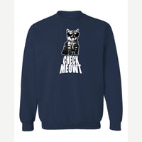 Check Meowt — Crewneck Sweatshirt / Navy