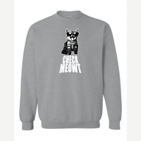 Check Meowt — Crewneck Sweatshirt / Sport Grey