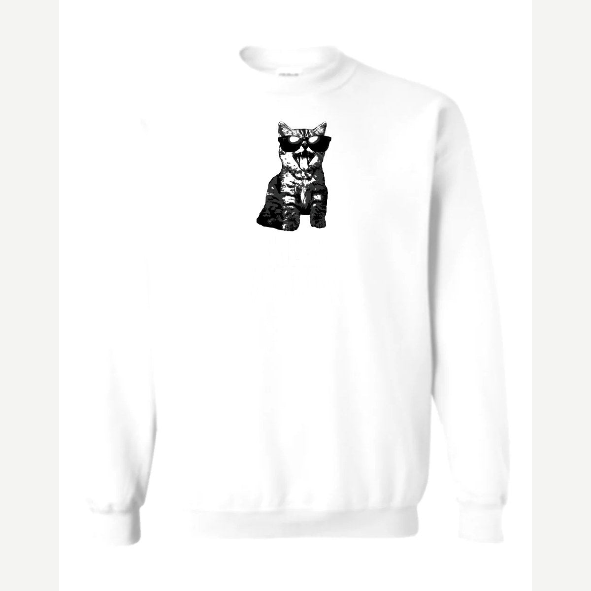 Check Meowt — Crewneck Sweatshirt / White