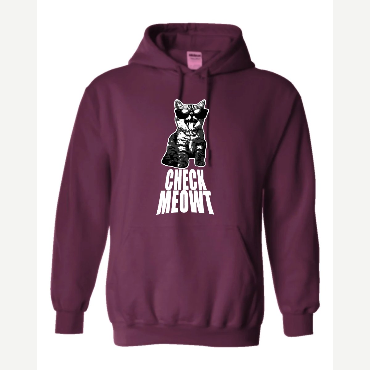Check Meowt — Hoodie / Maroon
