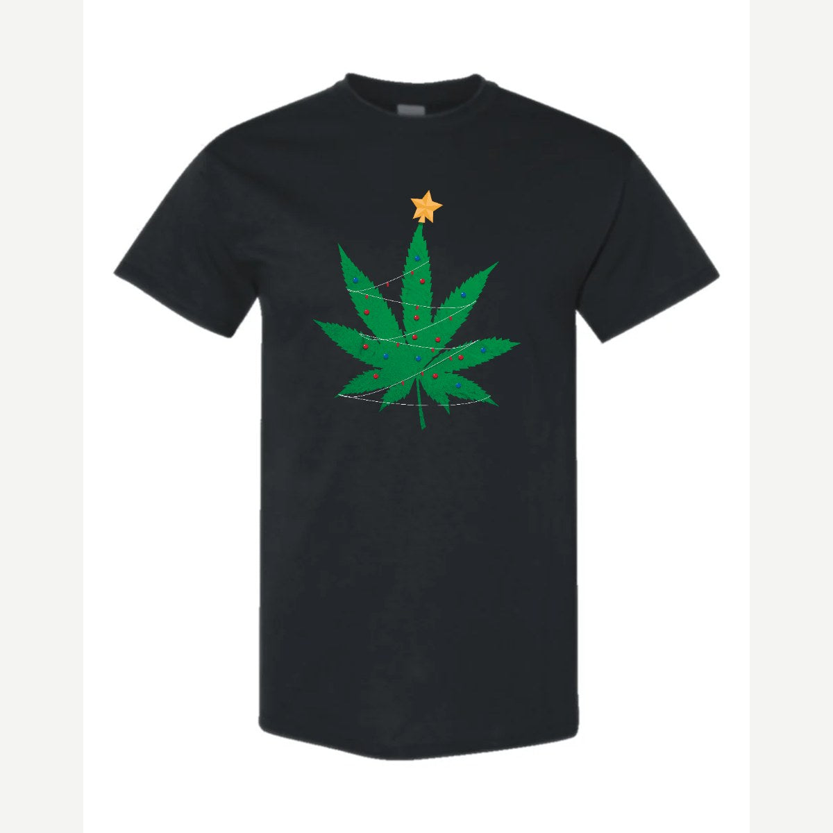 Christmas Tree Leaf — Classic Tee / Black