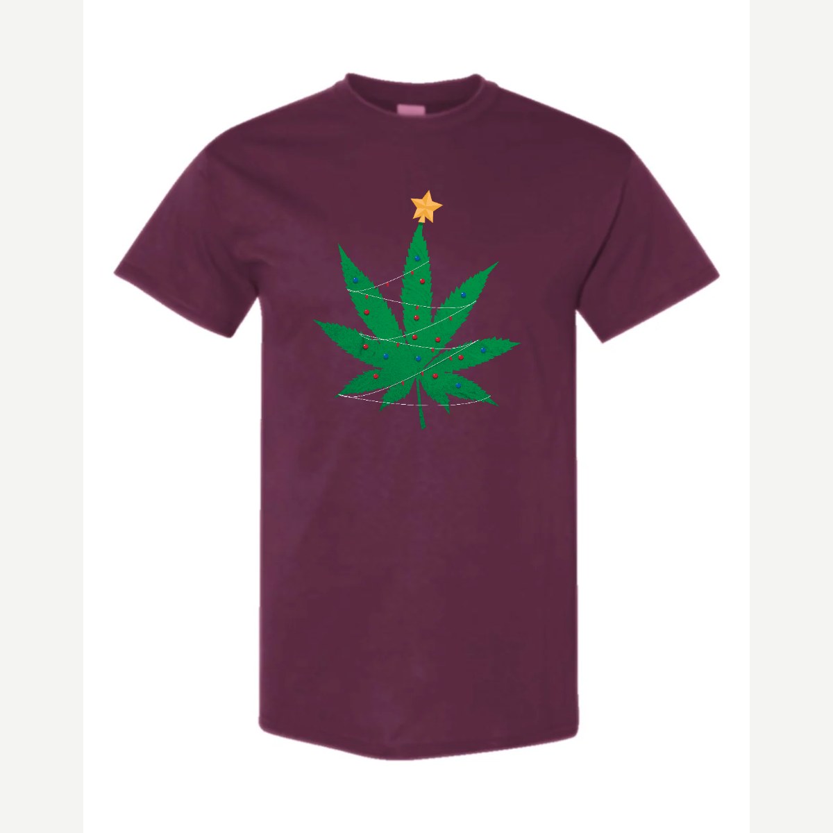 Christmas Tree Leaf — Classic Tee / Maroon