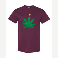 Christmas Tree Leaf — Classic Tee / Maroon