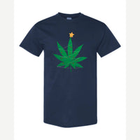 Christmas Tree Leaf — Classic Tee / Navy
