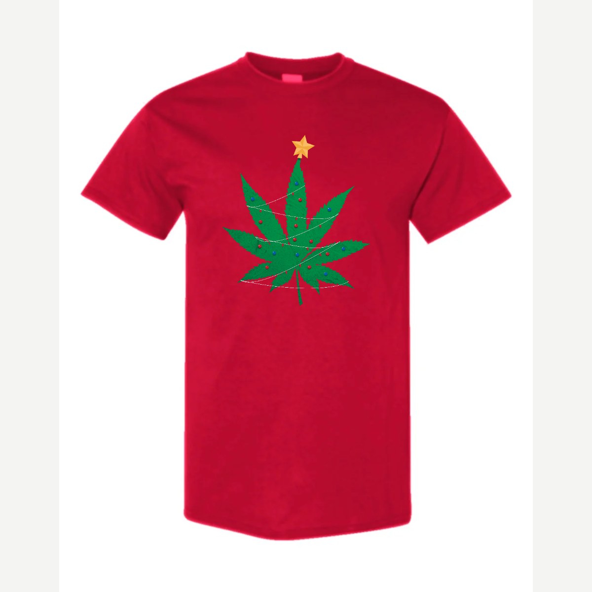 Christmas Tree Leaf — Classic Tee / Red