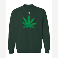 Christmas Tree Leaf — Crewneck Sweatshirt / Forest Green