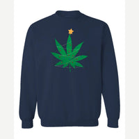 Christmas Tree Leaf — Crewneck Sweatshirt / Navy