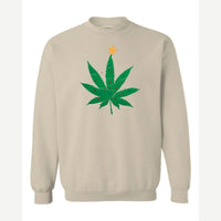 Christmas Tree Leaf — Crewneck Sweatshirt / Sand