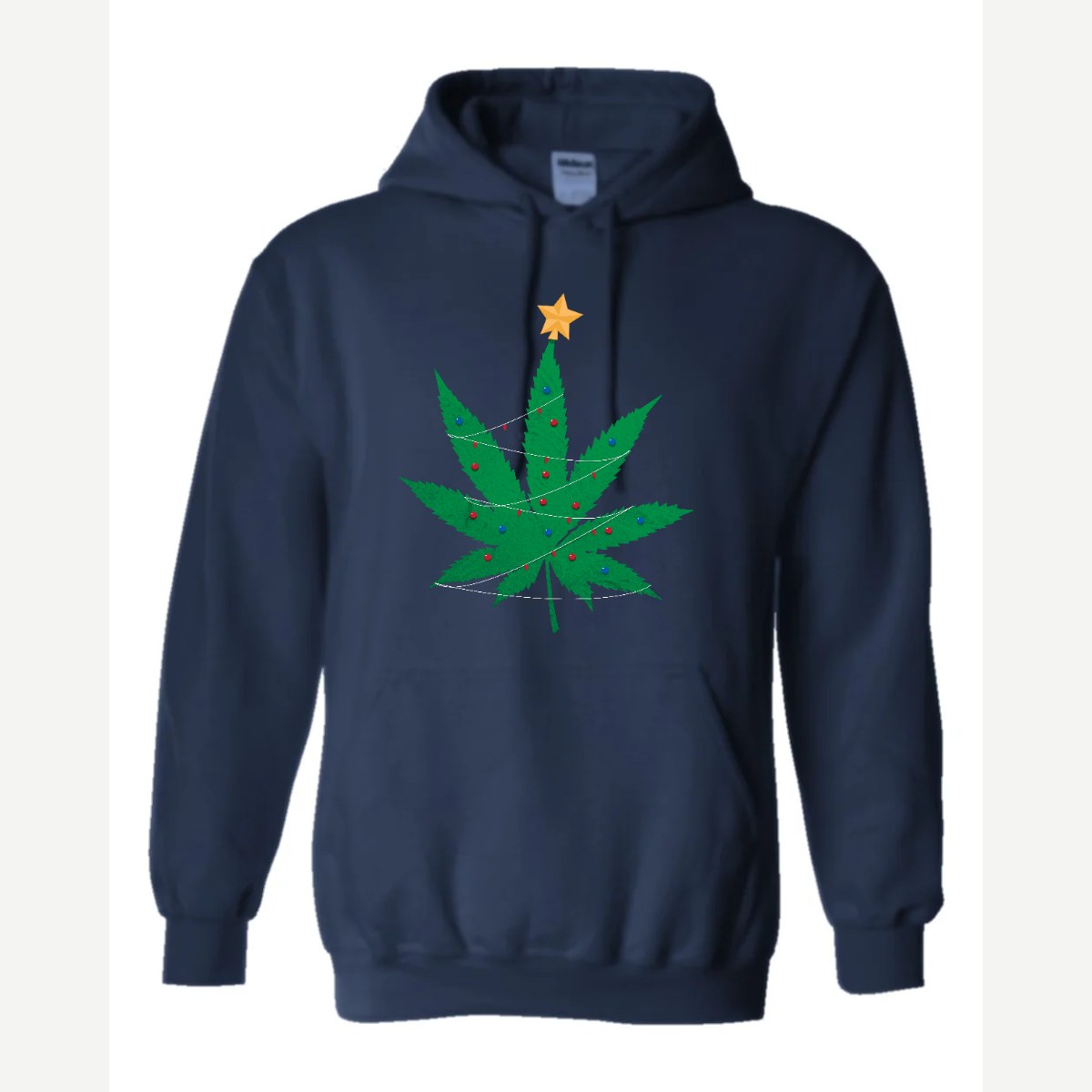 Christmas Tree Leaf — Hoodie / Navy