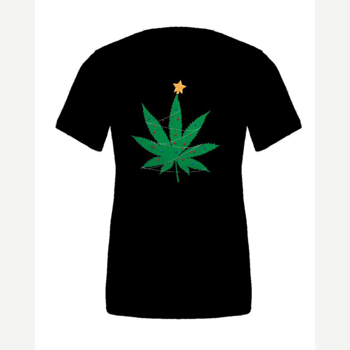 Christmas Tree Leaf — Premium Tee / Black